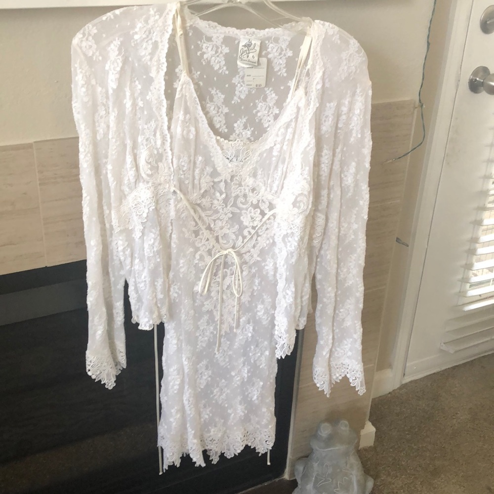 Gorgeous Lace cami and jacket lingerie sz S